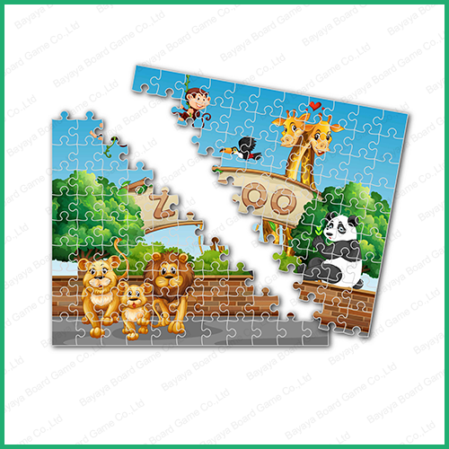 Children's puzzle in zoo